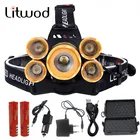 Мощный светодиодный налобный фонарь с зумом, перезаряжаемый налобный фонарь для рыбалки, водонепроницаемый фонарь для охоты, кемпинга, уличный фонарь