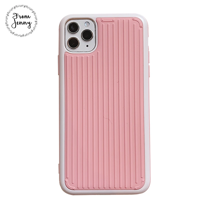 От Jenny простой сплошной цвет для iPhone 11 Pro x xr xs max 7 8 Plus рельефный защитный жесткий