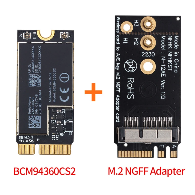 1200 Мбит/с BCM94360CS2 беспроводная Wifi карта Bluetooth 4 0 802.11ac Hackintosh MacOS Для Air 11 &quotA1465 13&quot A1466