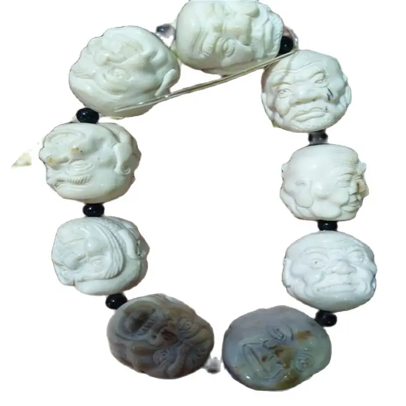 Резной браслет из натуральных костей восемнадцати Рохан | Дом и сад