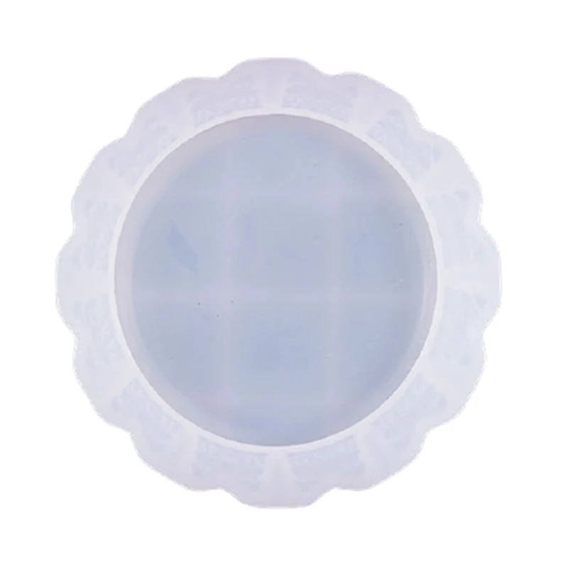 

Crystal Epoxy Mirror Ashtray Silicone Mold Lace Ashtray Silicone Mold