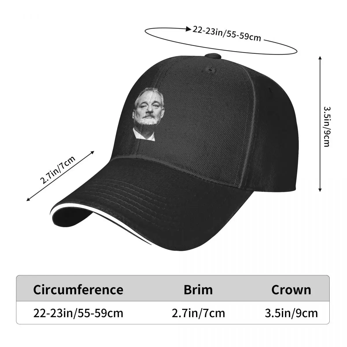 

Bill Murray Trucker Cap Snapback Hat for Men Baseball Valve Mens Hats Caps for Logo