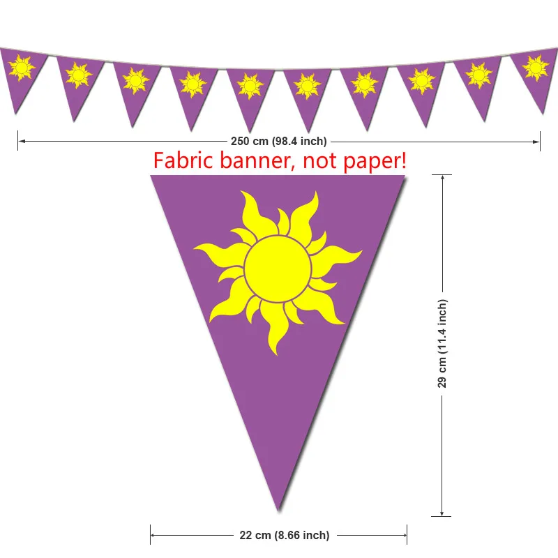 Спутанные украшения для дня рождения игра Рапунцель тема поставляет баннерные