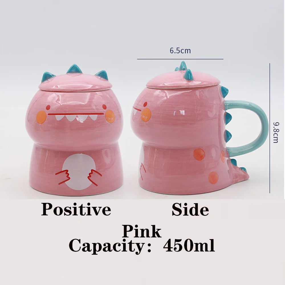 

Cute Animal Dinosaur Ceramic Mug Korean Personality Child Hand-Painted Mugs Creative Net Red Office Water Cup My Bottles Gift