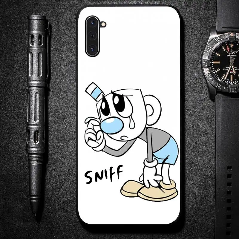 

cartoon cute Cuphead game Phone Case For Samsung galaxy S A note 6 7 8 9 10 20 31 40 50 51 71 edge plus 5G mobile bags