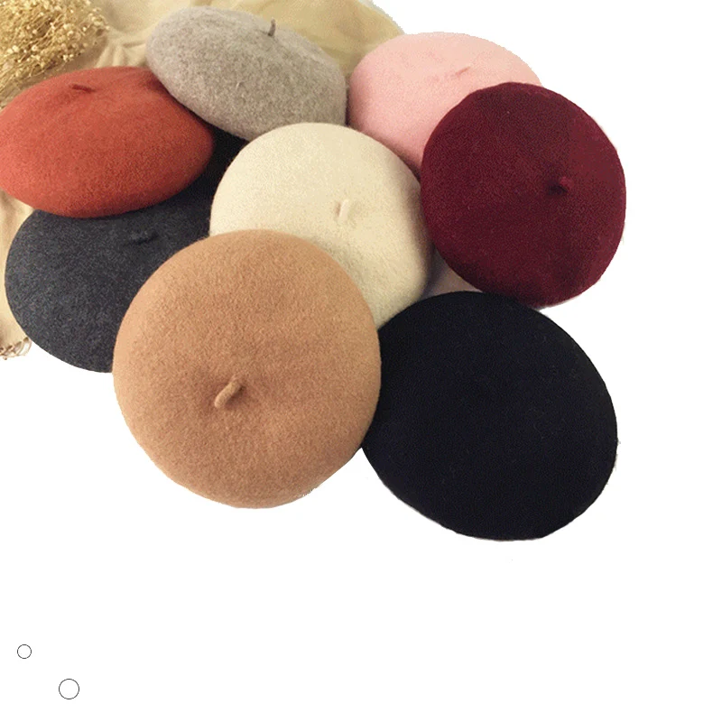 Женская зимняя шляпа baret весенний женский шерстяной винтажный берет художника