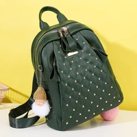 womens backpack candy color diamond backpack gypsophila school bag all match pu leather handbag gift doll women bag