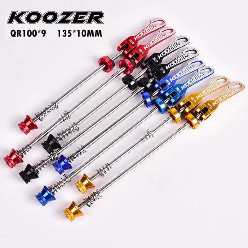 KOOZER 2Pcs Aluminium Alloy Bicycle Wheel Hub Skewers Quick Release Road Mountain Bike Front &amp Rear Skewer Bolt Lever Axle | Спорт и
