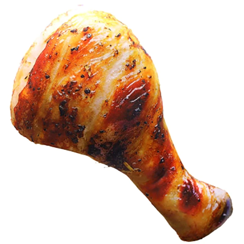 

3D Simulation Fried Chicken Leg Pillow & Home Decorative Food Cushion & Vivid Plush Stuffed Toy 21.65Inch