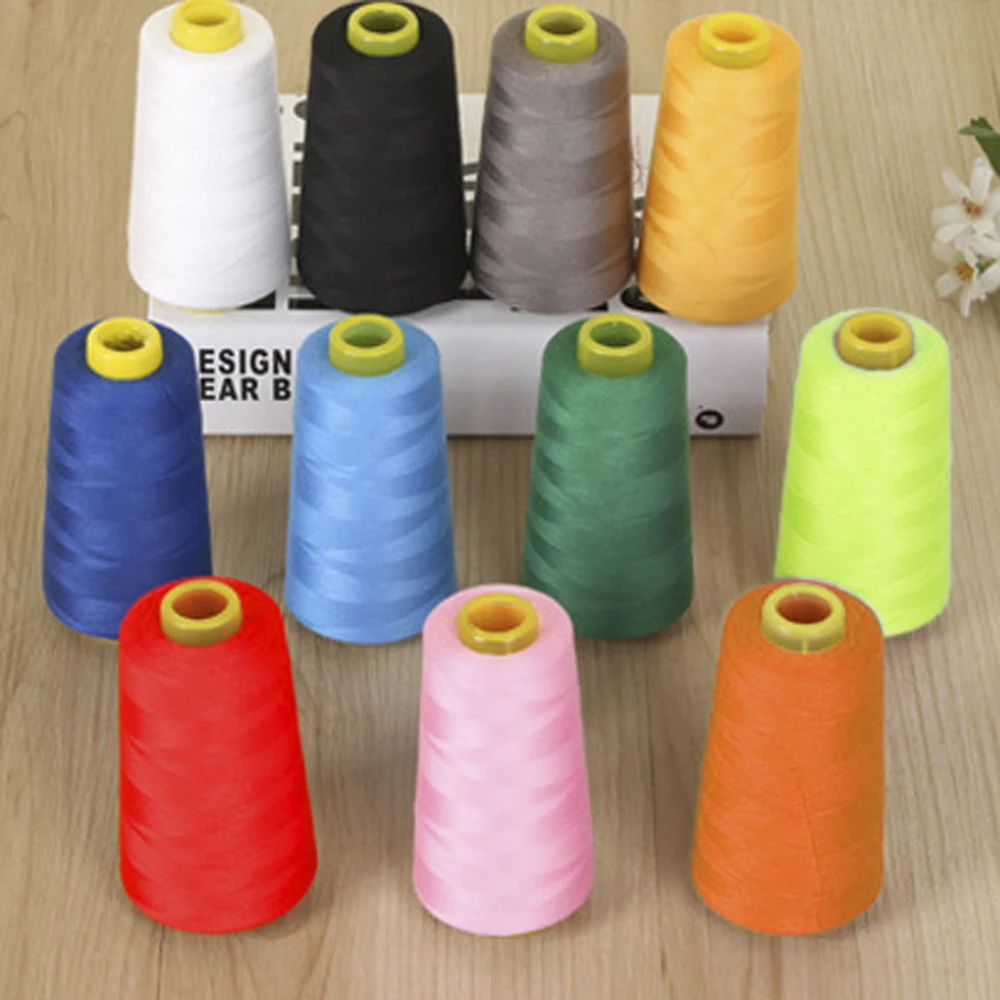 Полиэфирная швейная нить 3000/7200 ярдов многофункциональная шпула оверлок конус