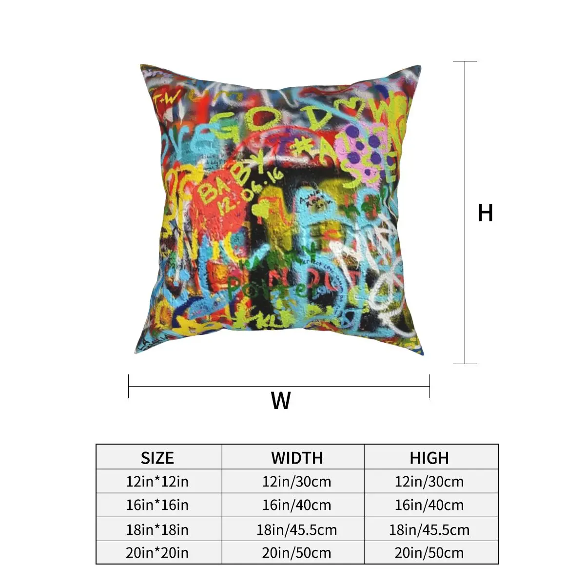 Уличный арт подушка с граффити чехол трафареты &quotБэнкси&quot Спрей поп