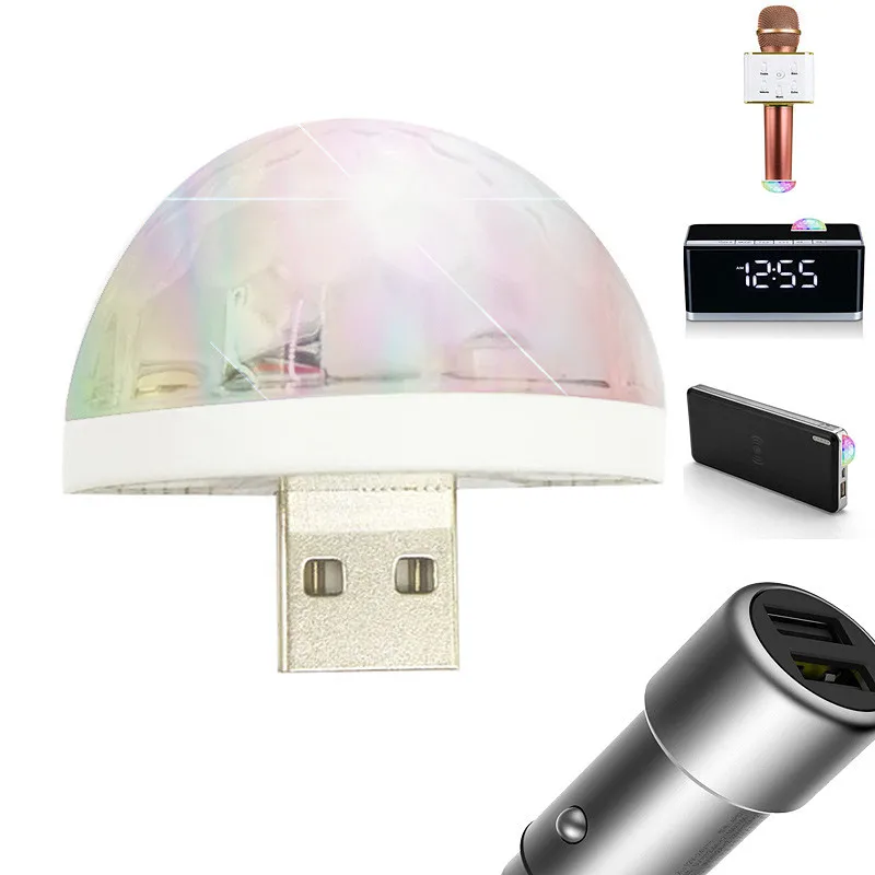 Светодиодный лазерный Dj маленький магический шар сценическая лампа USB