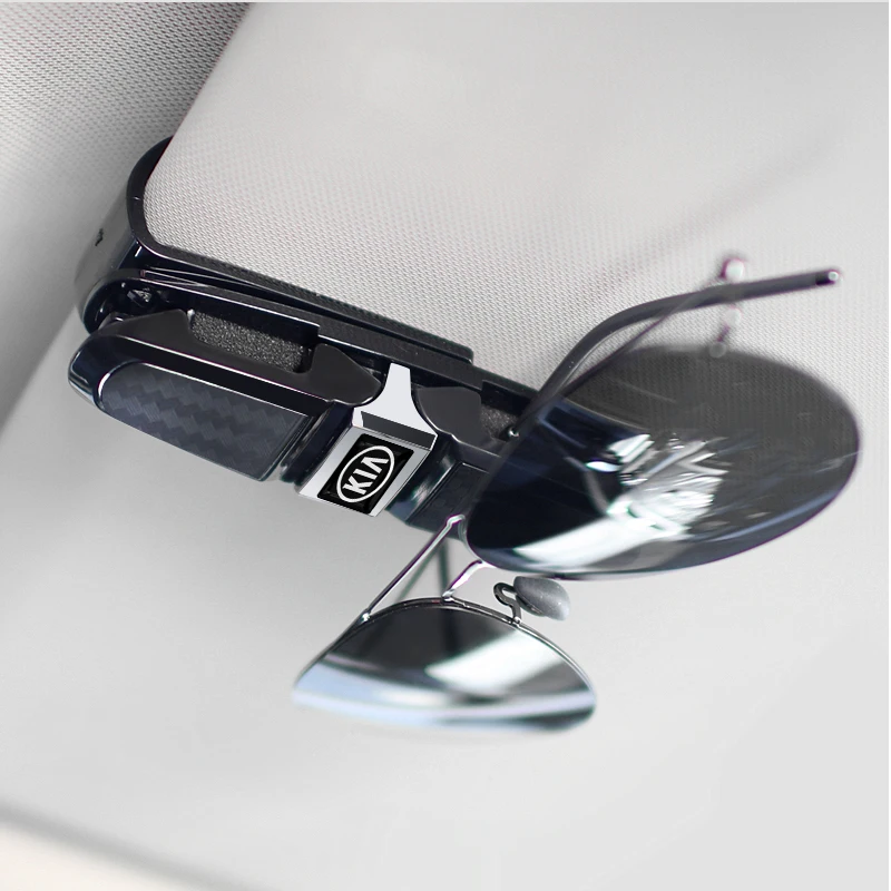 Car Sun Visor Glasses Box Sunglasses Clip Card Ticket Holder Fastener for Kia Sportage Rio 3 Soul Optima Ceed Pro K5 K2 Pride Et |