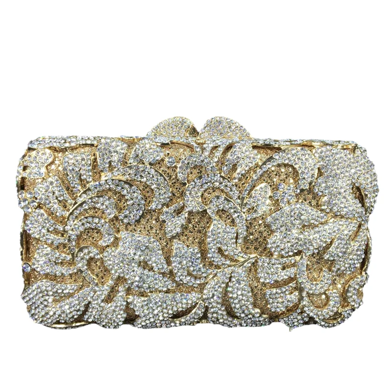 Модные вечерние дамские сумочки ручной работы с камнями и кристаллами клатч