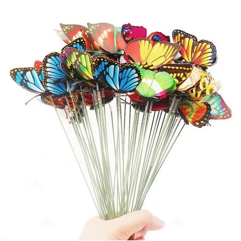 

Bunch Of Butterflies Garden Yard Planter Colorful Whimsical Butterfly Stakes Outdoor Decor Flower Pots Decoration