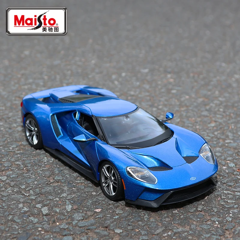 Ретро модель автомобиля Maisto 1:18 2017 Ford GT из сплава Классическая украшение для