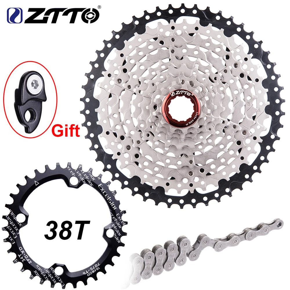 ZTTO 9 скоростная кассета для горного велосипеда 11-50T широкое соотношение MTB 9 скоростная велосипедная Звездочка 9 S свободного хода совместима с M430 M4000 M590 - Цвет: 38T-9S 50T SET