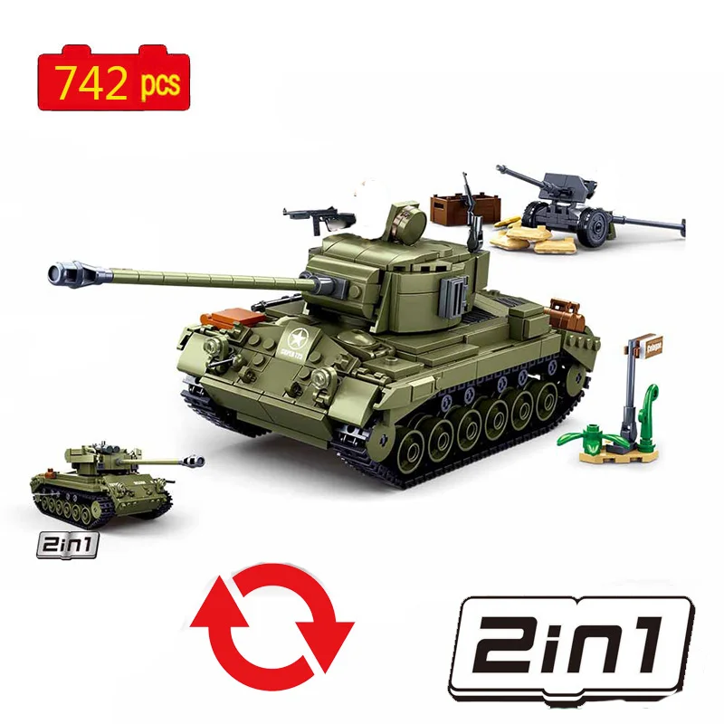 

WW2 Military Panther Chinese Tank Army Vehicle Landing Craft Building Blocks Brick Atlantic Fortress Model Set Fighter Kids Gift