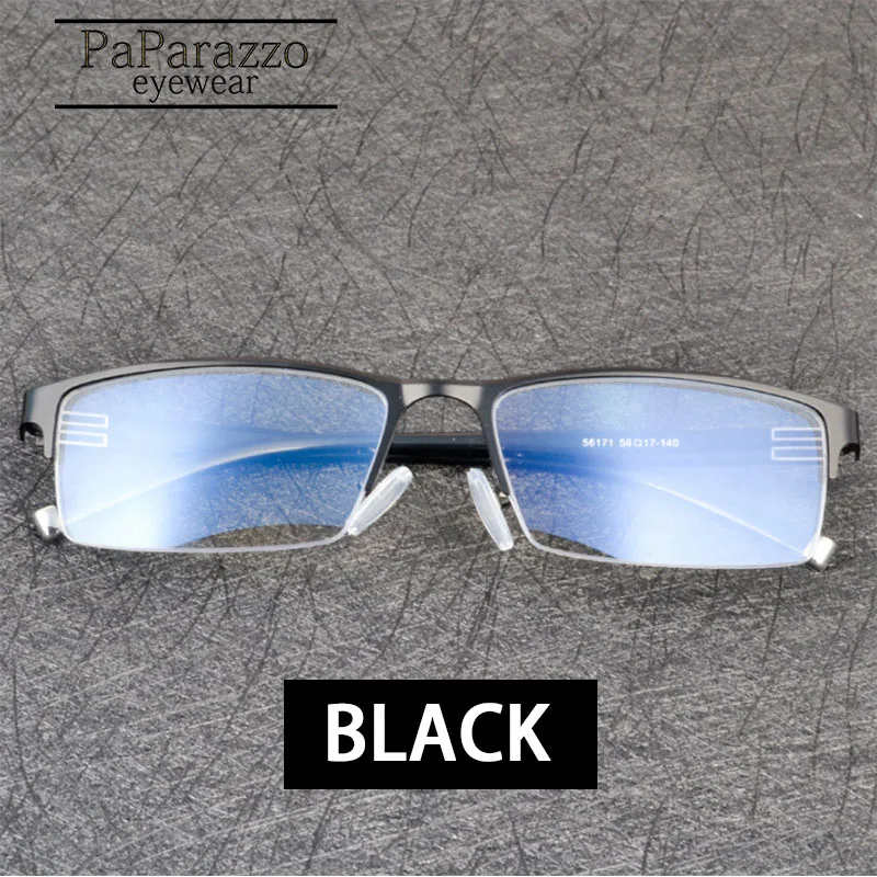Оптические мужские очки из титанового сплава, оправа по рецепту, очки для близорукости, ультралегкие очки, Суперэластичные очки oculos de grau - Цвет оправы: BLACK