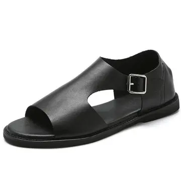 

men's sandals Roman stylist sandals young men's leather sandals leather cowhide men's sandals summer
