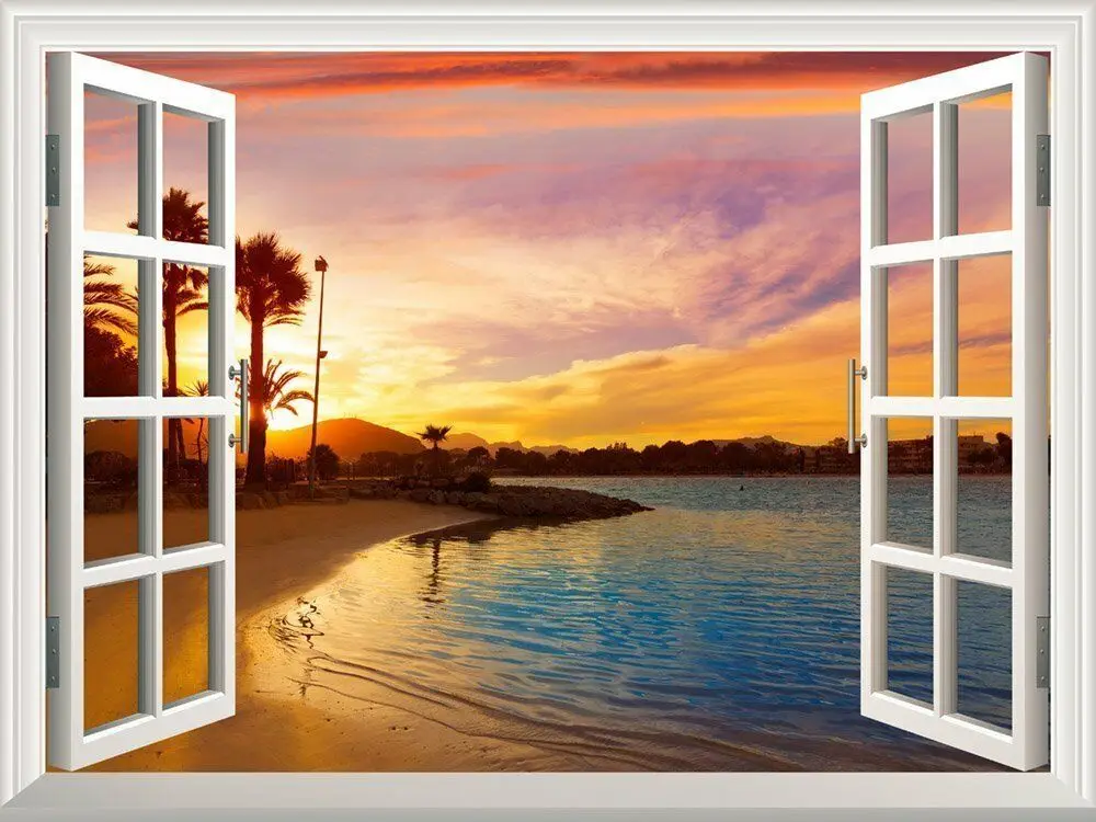 Window to Paradise Quality Art Film Print Silk Poster Home Wall Decor 24x36inch | Дом и сад