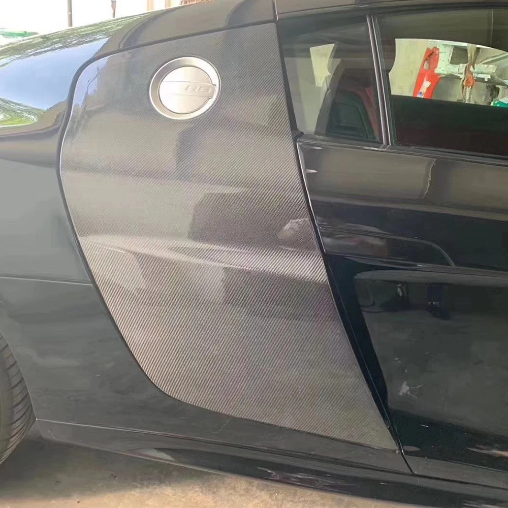 R8 углеродное волокно боковой двери лезвия Крылья вспышки для Audi R8 V8 V10 2 двери 2008