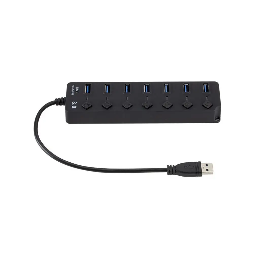 

Разветвитель EastVita USB3.0 с 7 портами, адаптер для внешней мощности с кнопкой