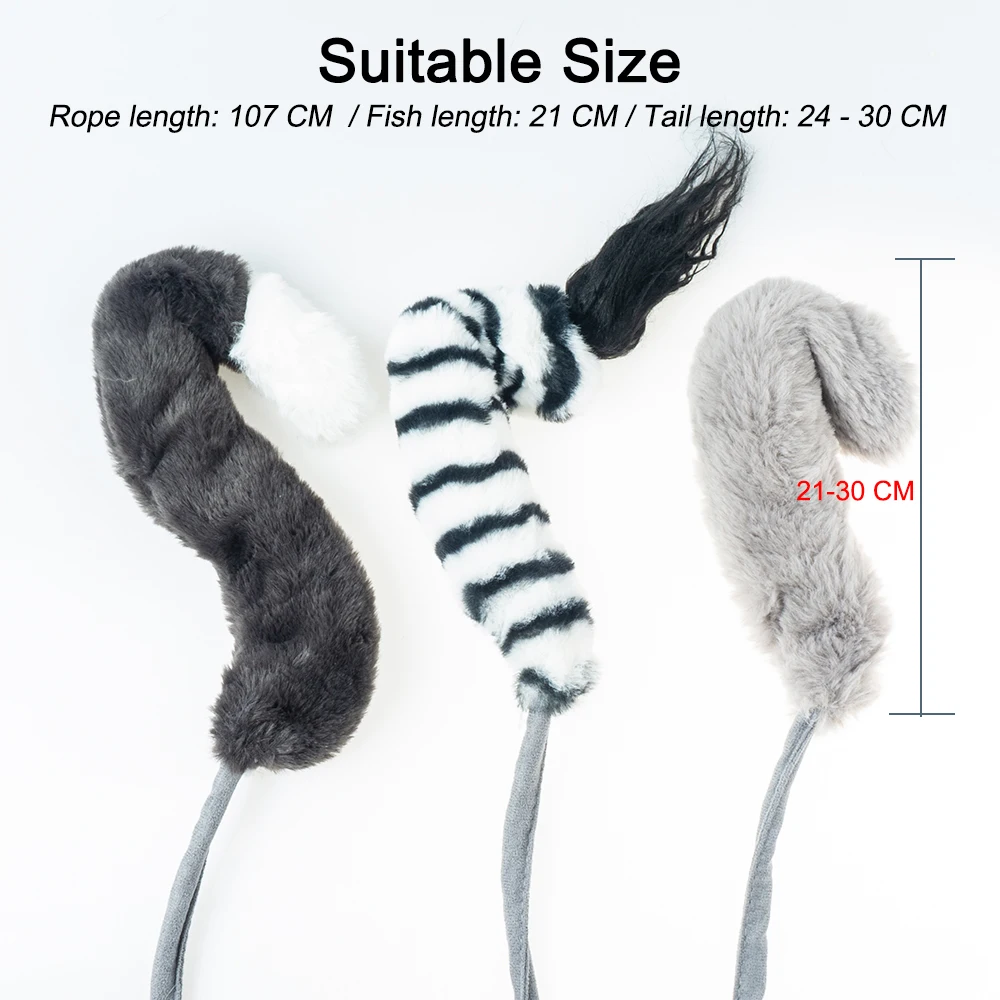 Игрушки для кошачьей мяты в режиме взаимодействия свисающая рыба и хвост с