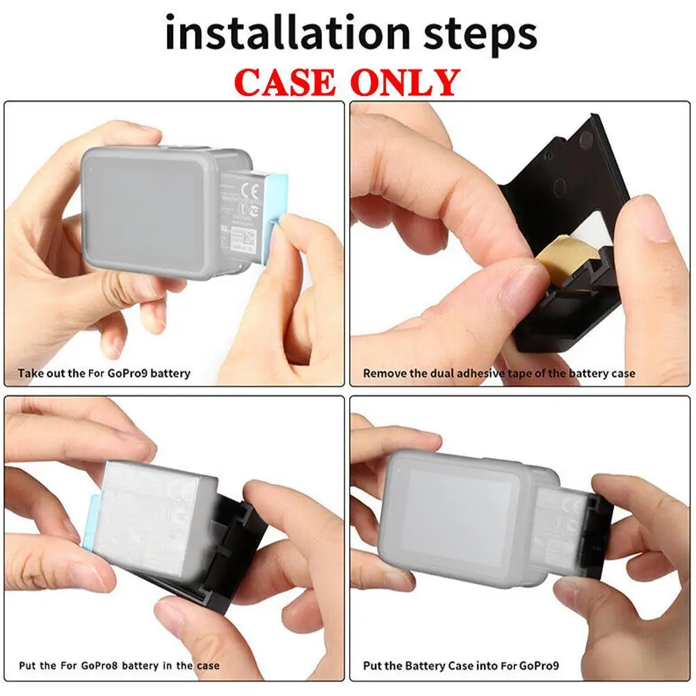 1 шт. Батарея чехол для экшн-камеры GoPro 9 Защитный Base Hero адаптер черный Камера Gopro