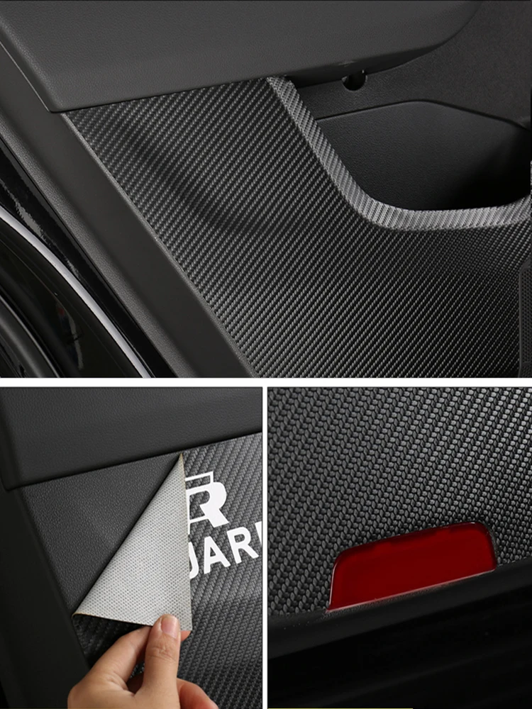 

Car Door Anti Kick Pad Protection Side Edge Film Protector Stickers Leather Anti kick Pad For Volkswagen VW Touareg 2019-2021