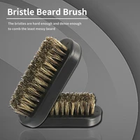 professional soft boar bristle beard brush with resin handles for men facial care styling tool