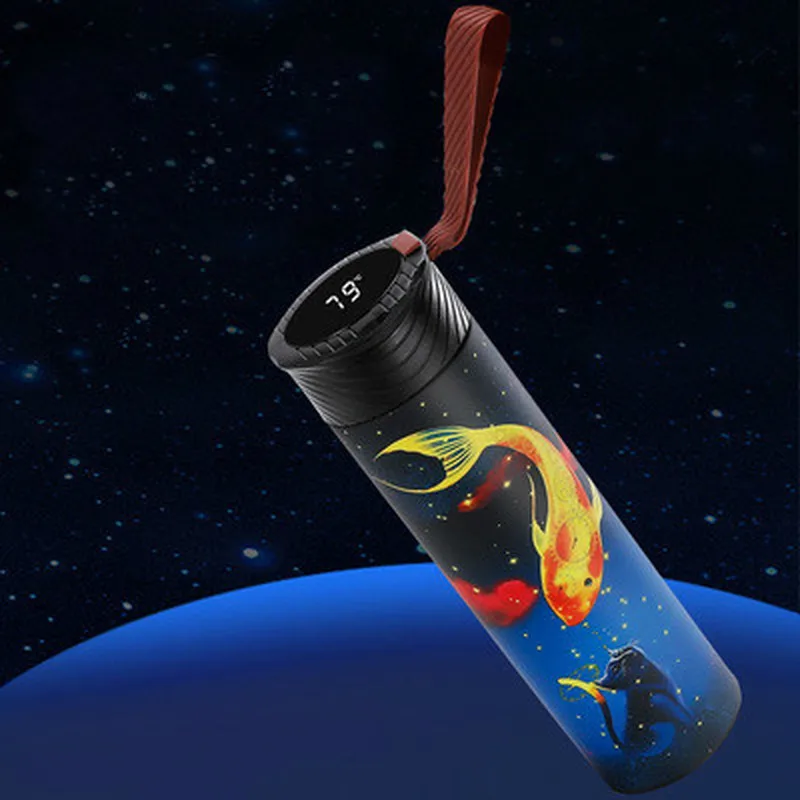 Новый Умный термос 500 мл кружка для бутылок светодиодный термометр портативный