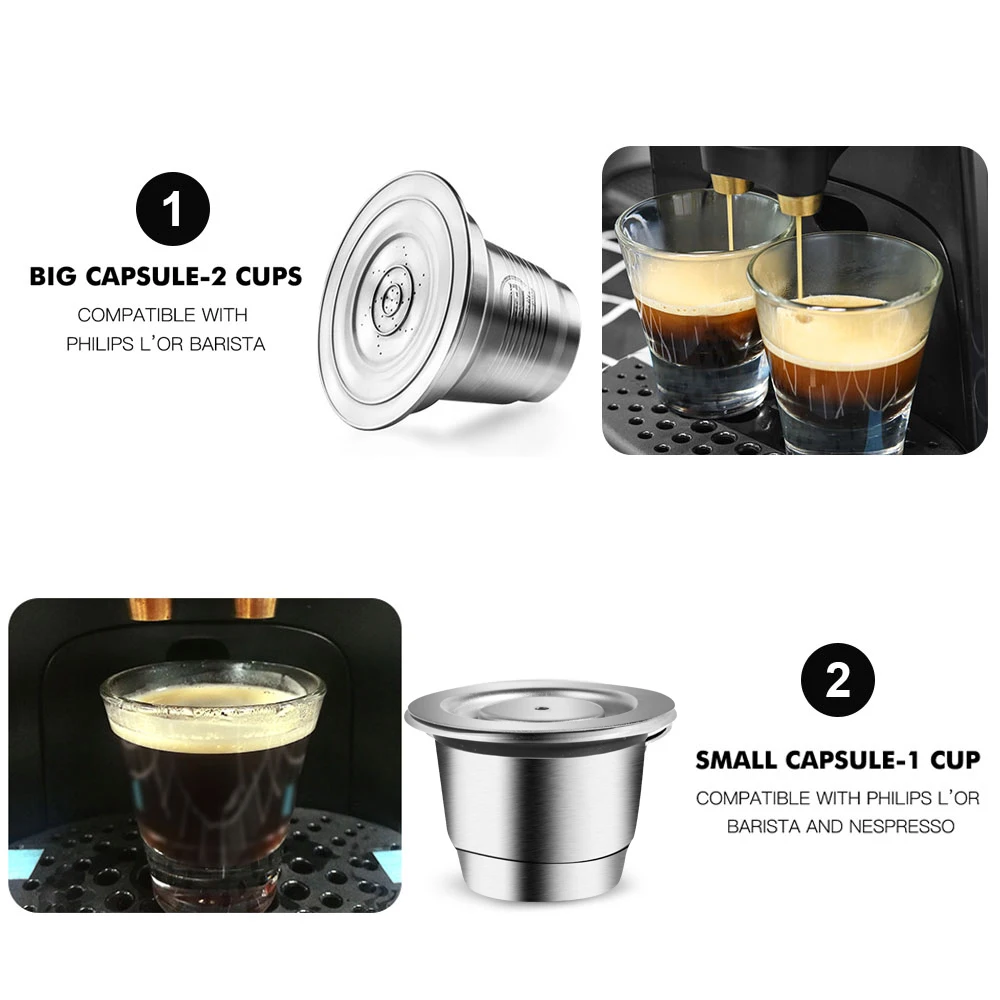 Многоразовый фильтр для кофемашины Nespresso ICafilasFor зеркальные кофейные капсулы