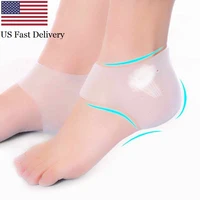 us 2pcs heel protector protective sleeve heel pad plantar fasciitis pain relief reduce foot pressure heel socks prevent dry skin