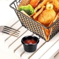 sauce bowl round glossy melamine 6cm 50ml black mini dipping cup american tableware for cafe