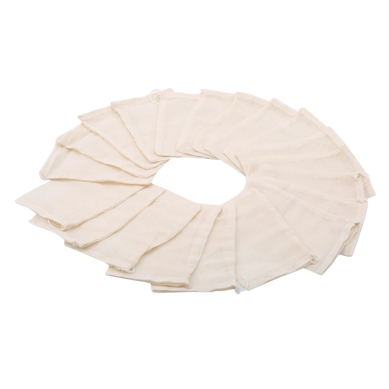 

20Pcs Food Grade Non-woven Fabric Tea Bags Tea Filter Bags For Spice Tea Infuser With String Heal Seal Spice Filters Teabags