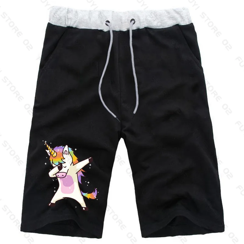

Unicorn Men's Shorts Teens Shorts Male Unisex Cotton Short Pants Jogger Short Pants Comfortable Tracksuits Plus Size Gym Pants