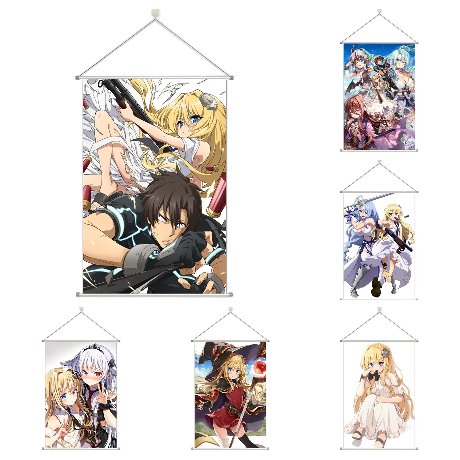 

Combatants Will Be Dispatched! Kisaragi Alice Alloy Scroll Cartoon Comic Scroll Hanging Wall Decor