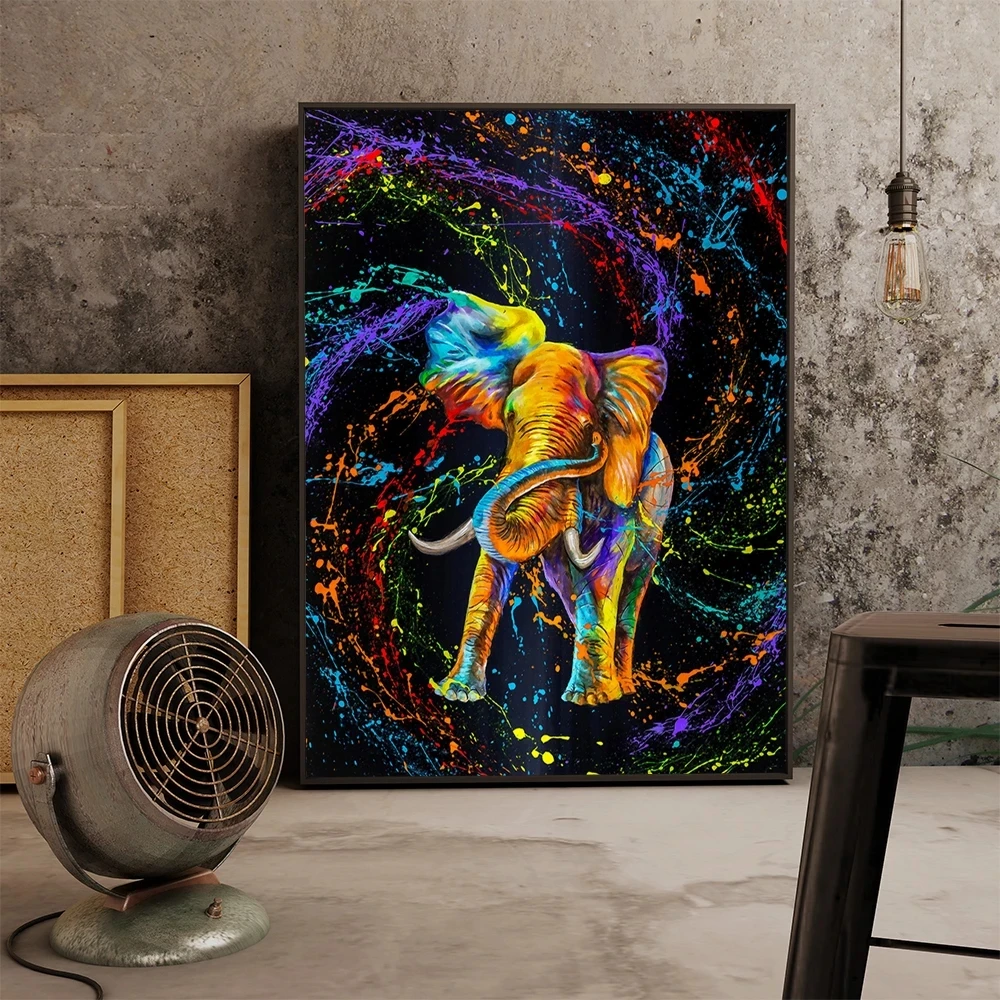 

Kleur Abstracte Olifant Uil Canvas Painting Poster Animal Wall Art Prints Pictures Modern Style Living Room Home Decor Modular