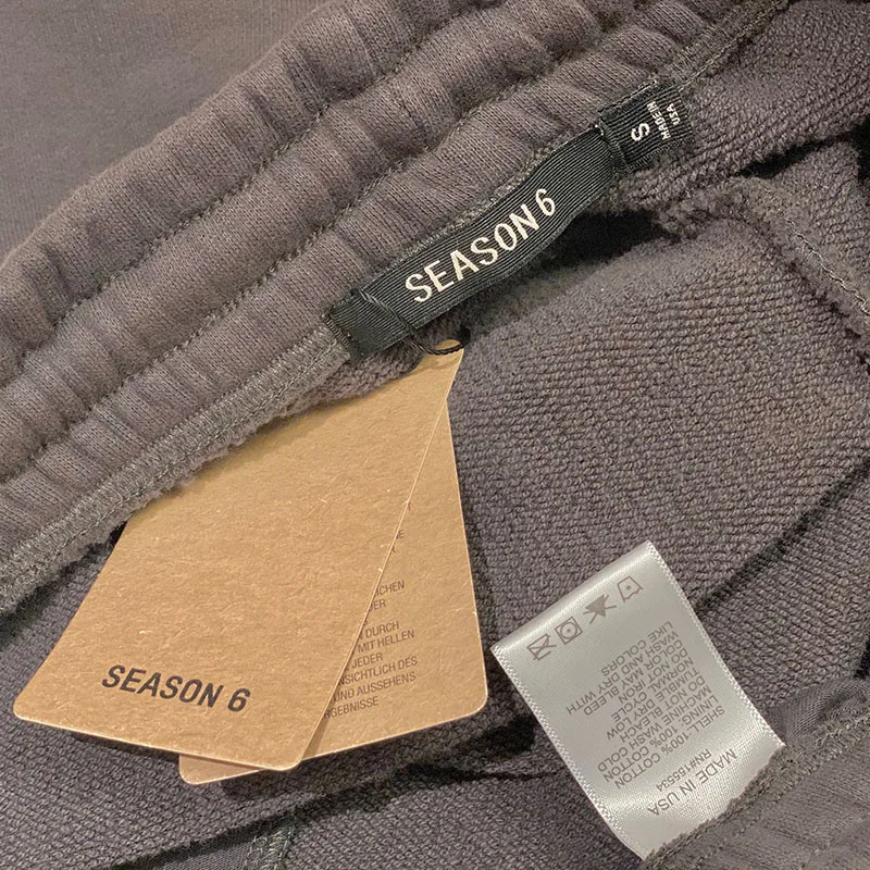 

2021 New Joggers Classic Solid Color Kanye West Season 6 Sweatpants Top Quality Cotton Vintage Trousers High Street Loose Pants