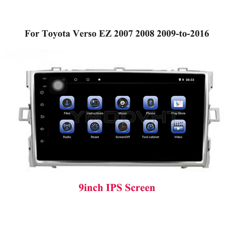 YMODVHT 9 дюймов IPS экран 4G Восьмиядерный Android 0 автомобильный dvd-плеер для Toyota EZ/Verso 2006
