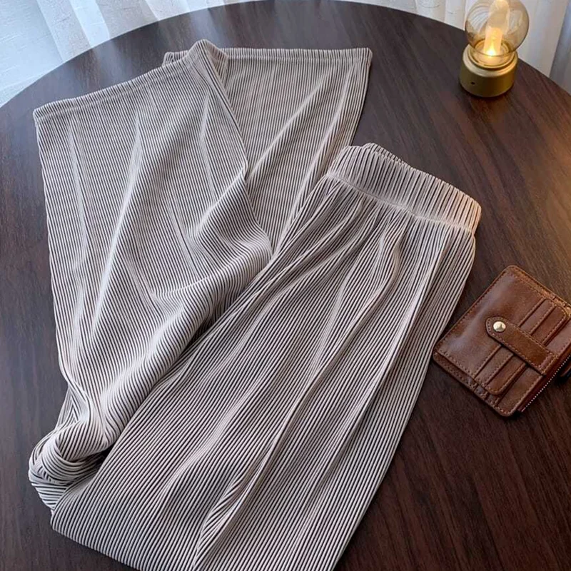 

NEW Pants Women Loose Straight Solid Oversize 5 Colors College Leisure Minimalist Feminine Comfortable Trendy Popular Elastic Wa