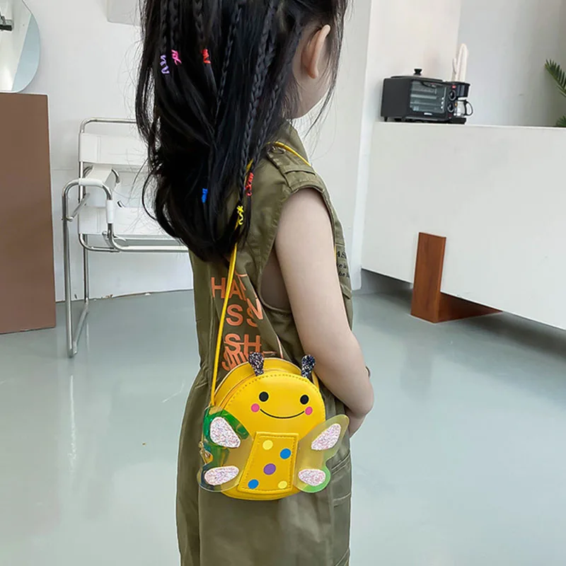 Милые детские мини-Сумки из искусственной кожи с мультяшными пчелами Детская