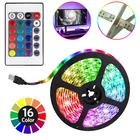 Светодиодные ленты, USB 2835 5050, гибкая светодиодная лампа 0,5 м, 1 м, 2 м, 4 м, 5 м, инфракрасный беспроводной пульт дистанционного управления для телевизора, подсветильник ка для вечеринки