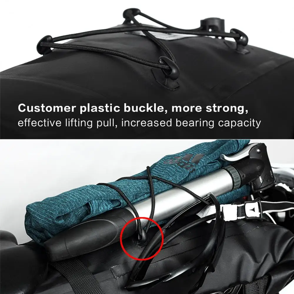 

TIROL Waterproof Bicycle Saddle Bag Large Capacity 10L Bike Bag Black Oxford Cycling Under Seat Pouch Bike Bag T26545b