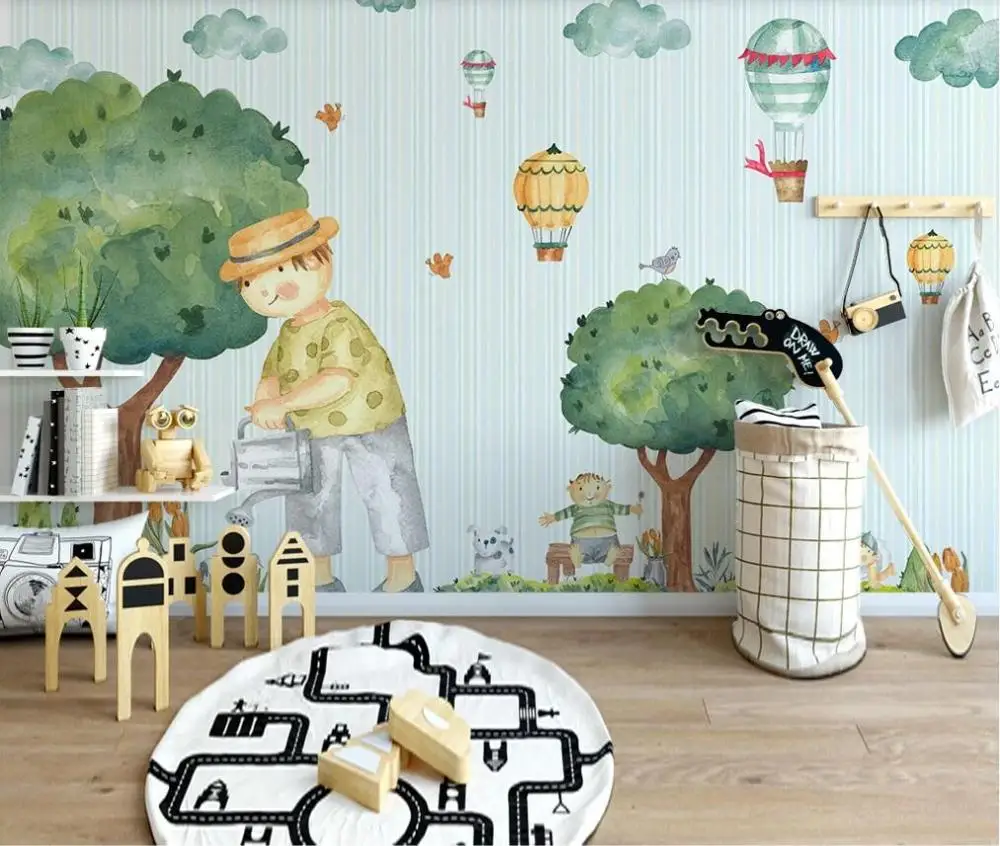 Настенные 3D-обои на заказ современный минималистичный мультяшный персонаж