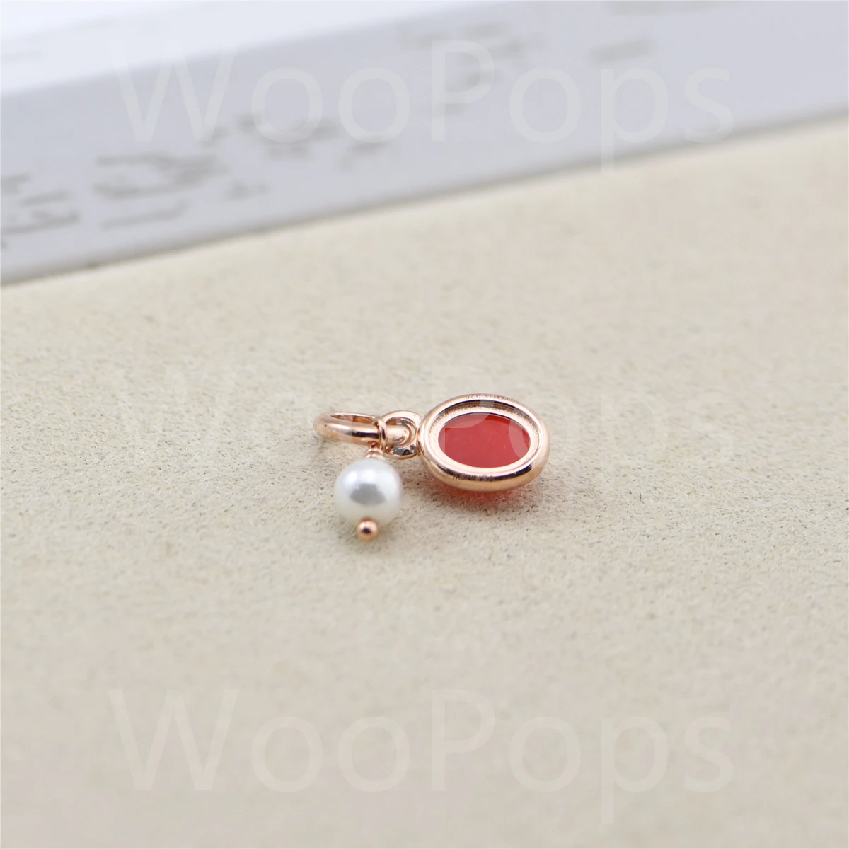 

European Style Red Crystal With Pearl Accessories Pendant Jewerly For Lover 925 Sterling Silver High Quality