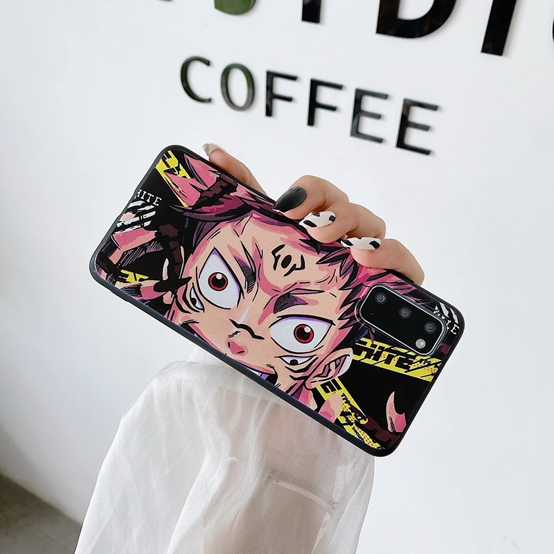 Cartoon Anime Jujutsu Kaisen Phone Case for Samsung Galaxy S8 S9 S20 FE S21 Plus S10E Note 20 S22 Ultra Soft Silicone Back Cover