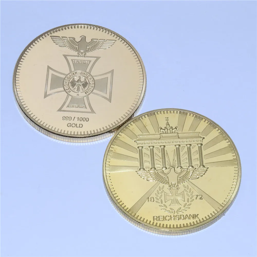 Бесплатная доставка 5 шт./лот 1872 немецкая монета с позолоченным главным банком|coin