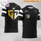 Футболка для мужчин и женщин PUBG E-sports, игровая футболка для фанатов с названием фриджеров, индивидуальная футболка для удостоверения личности, командная футболка GE N.G на заказ